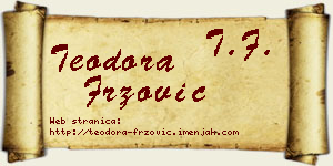 Teodora Fržović vizit kartica